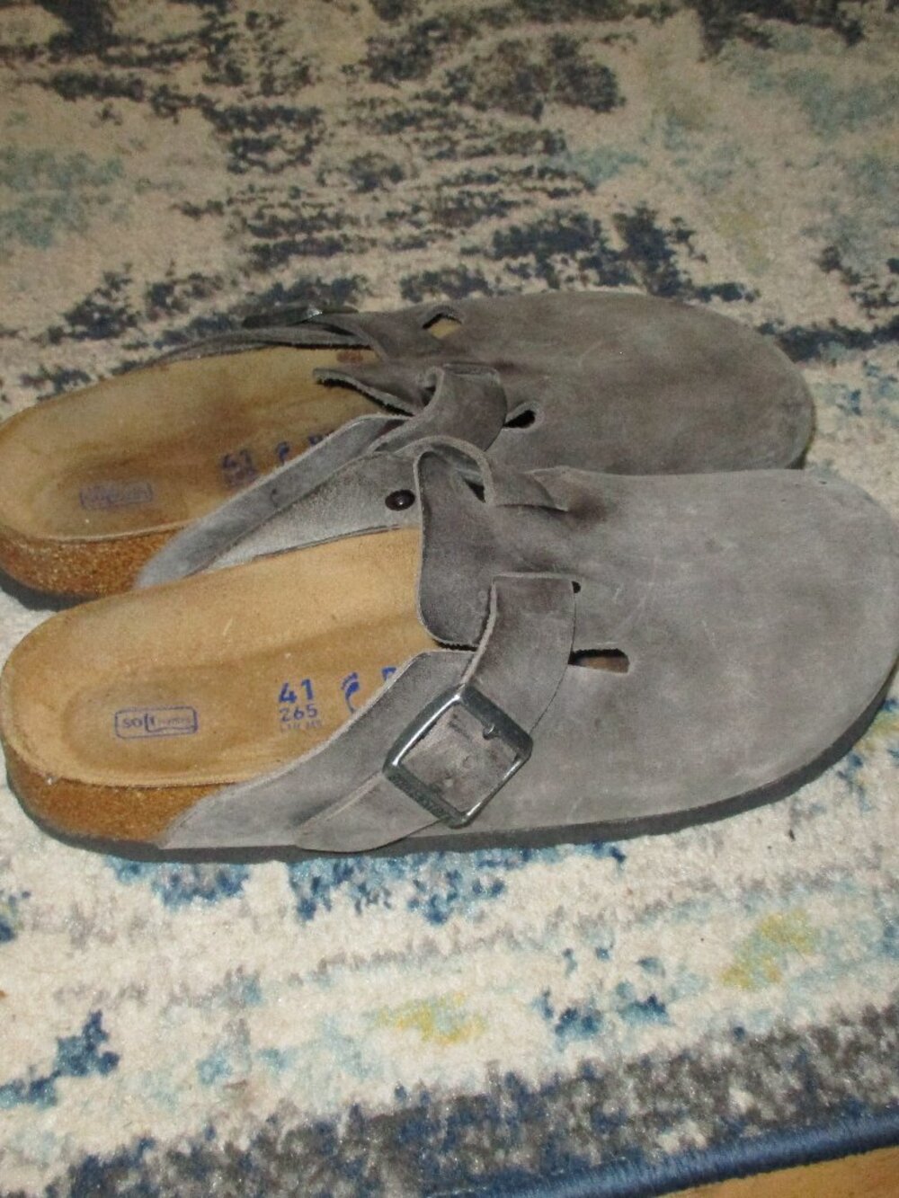 Birkenstock Boston Soft Footbed Clogs  41 L10 M8 Narrow Gray - Picture 2 of 6
